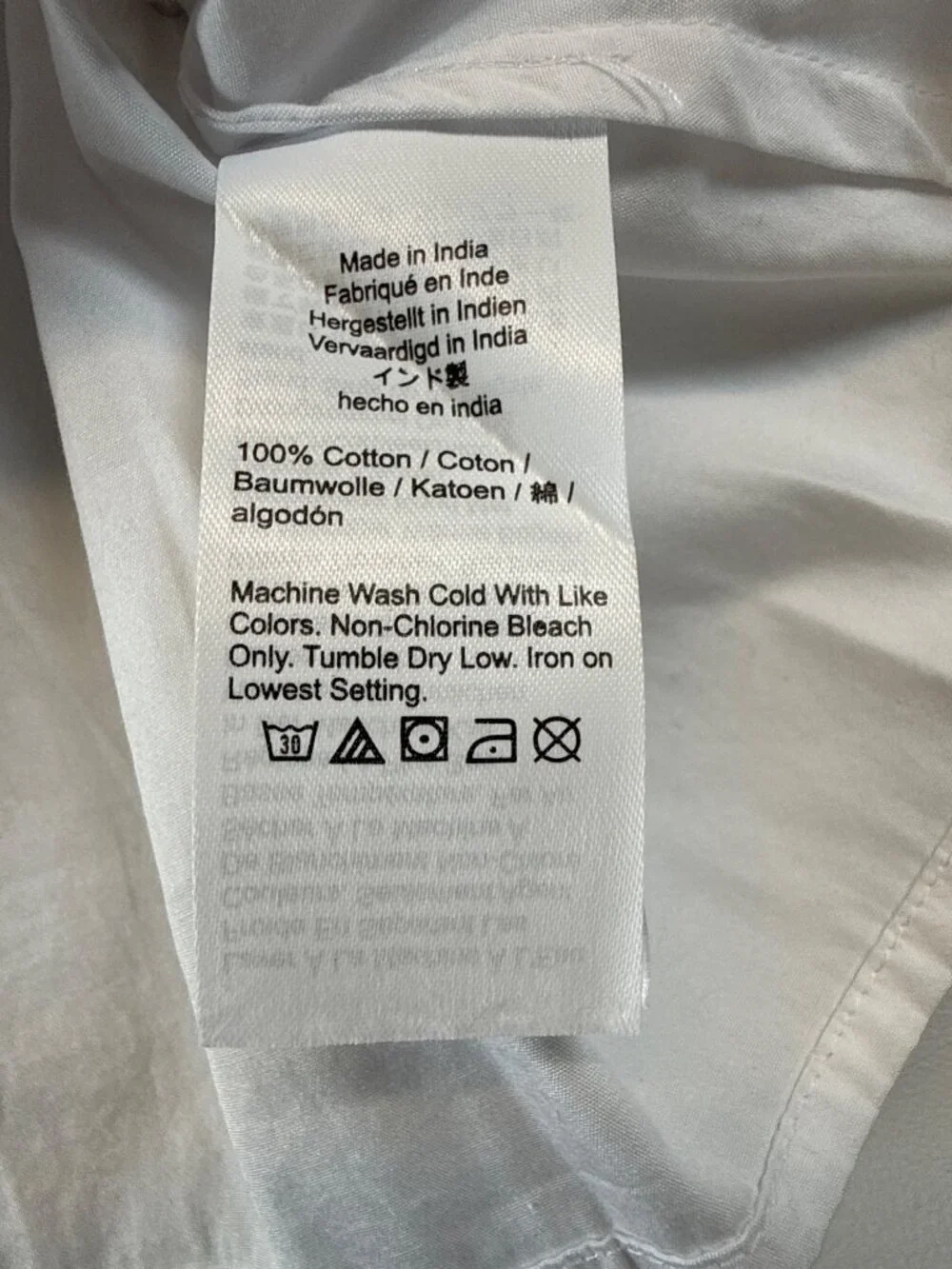 Madewell Womens V-Neck Button Front Top~Size XL~White Cotton Poplin NWD L14 46